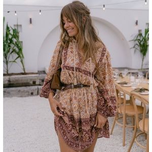 HP 🎉 Spell Sundown Boho Mini Dress in Spice